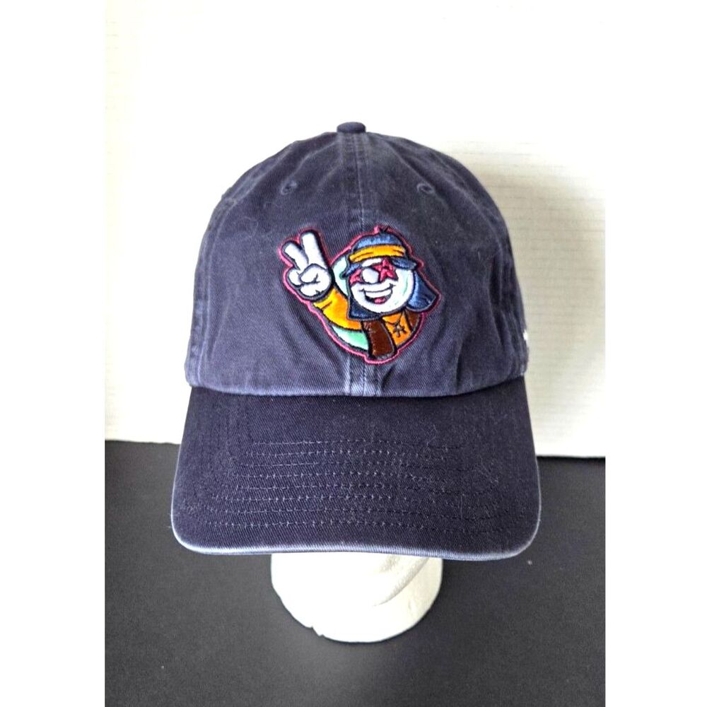 47 Brand Navy Blue Dad Hat Cap Adjustable Strapback Peace Sign Unisex OSFM